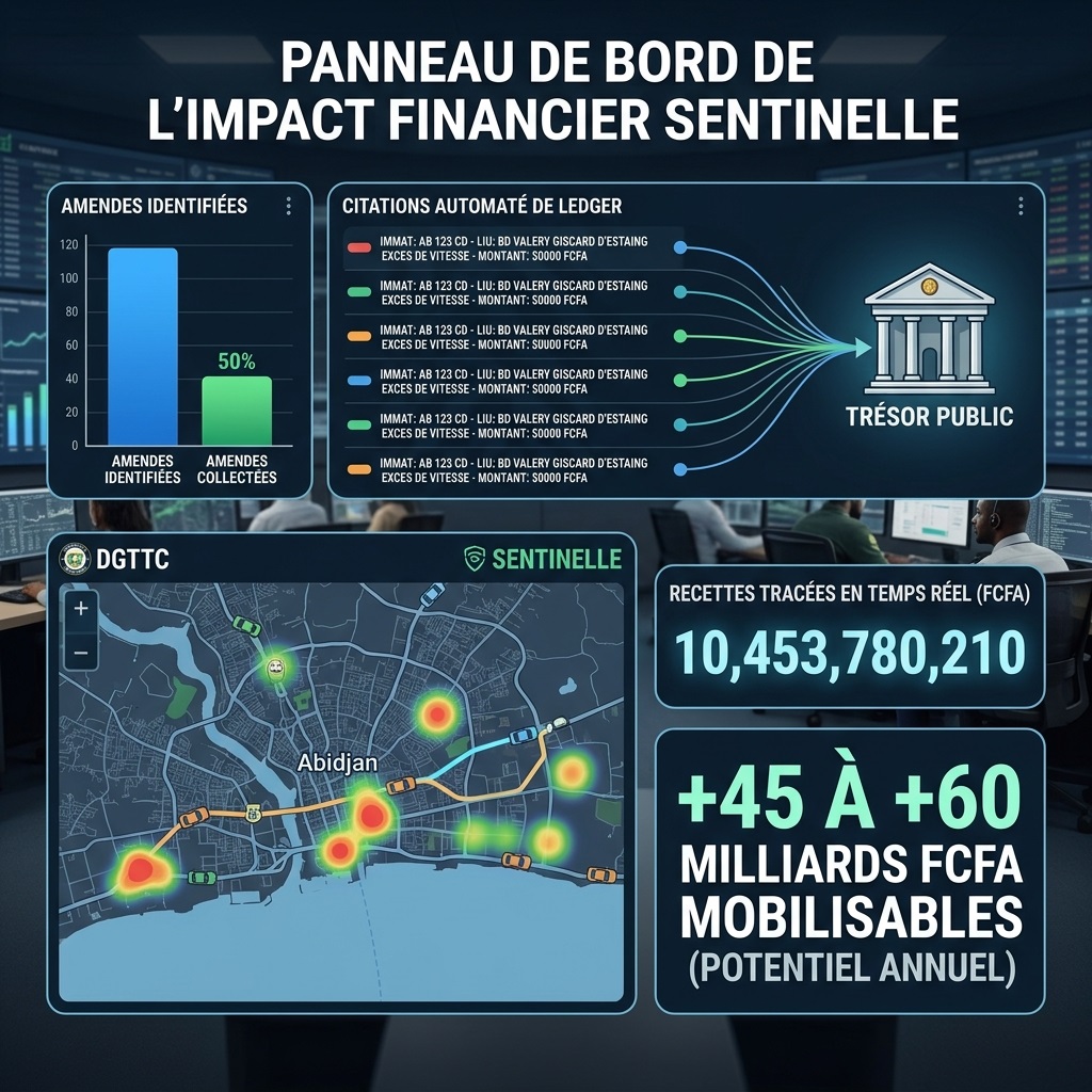 Dashboard de l'impact financier Sentinelle